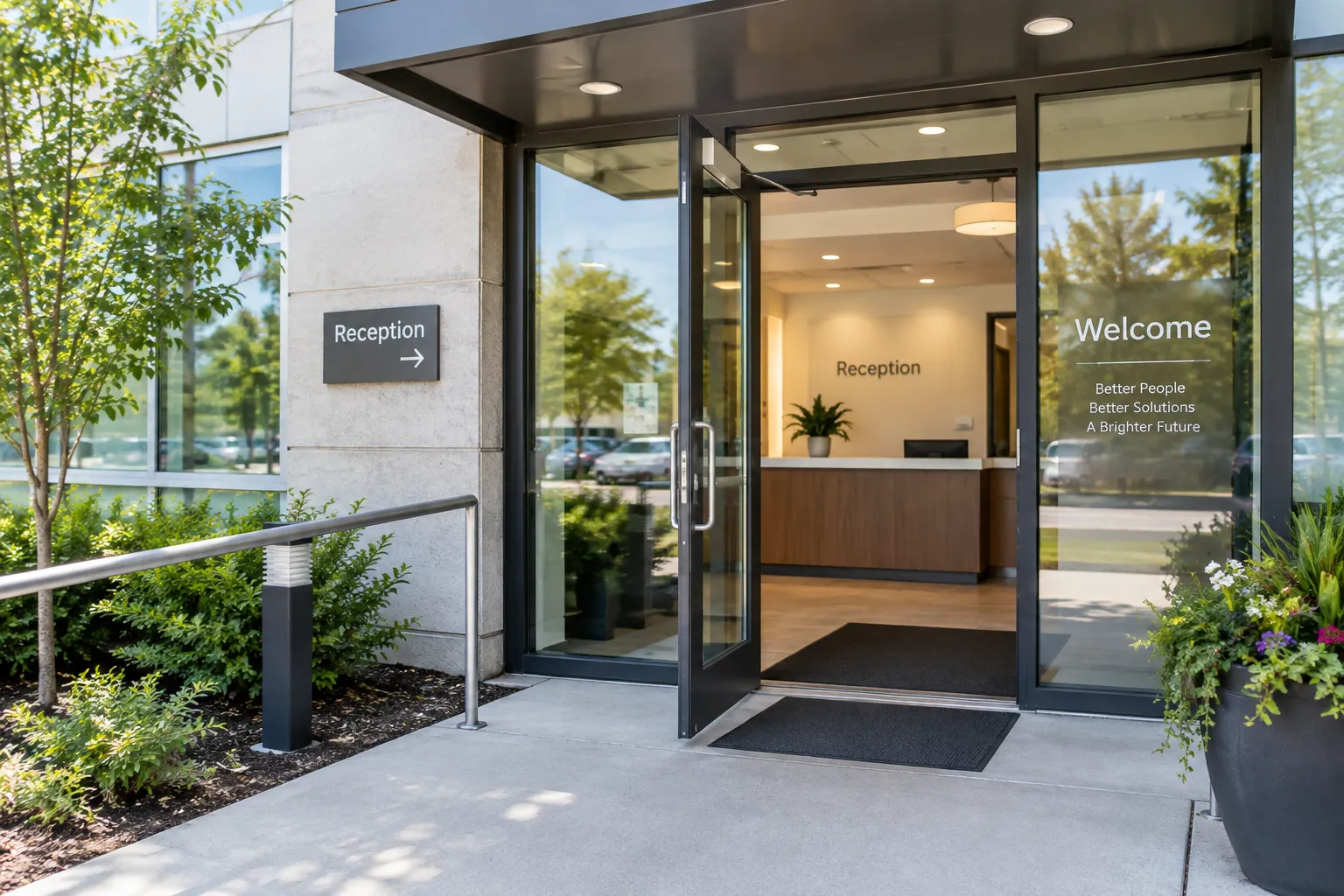 Our office and reception area